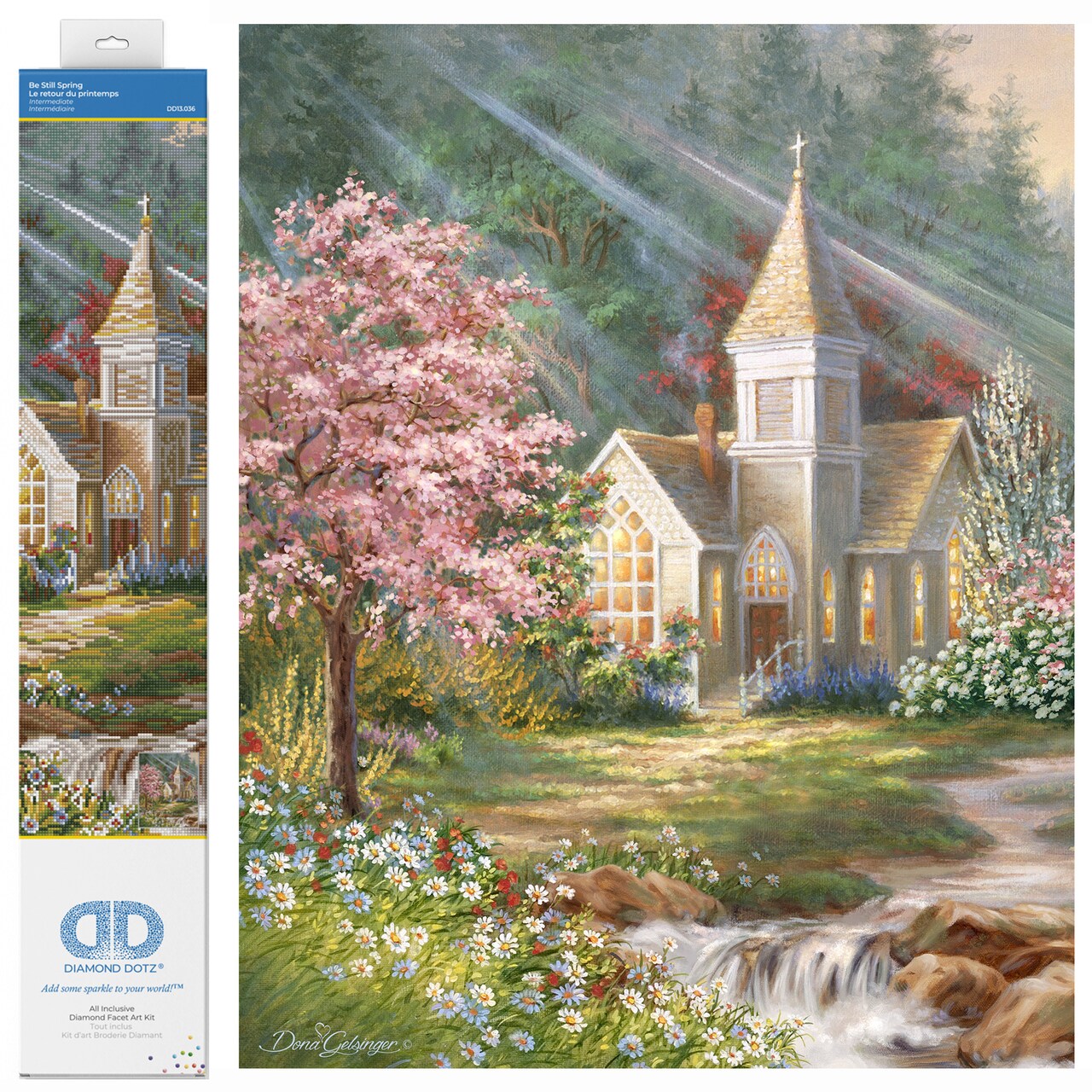 Diamond Dotz Be Still Spring Diamond Painting Kits for Adults - Diamond Art Kits a Relaxing Creative Craft Kit with Dotz Gems 28x22